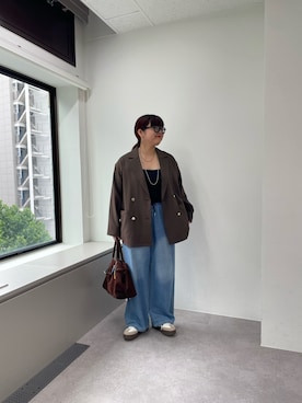 「アイテム（デニムパンツ）」を使った、kana18sさん（レディース・158cm・30代）の夏コーディネート