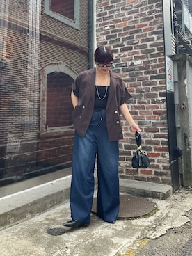 「アイテム（ジャケット/アウター）」を使った、kana18sさん（骨格ストレート・レディース・158cm）の夏コーディネート