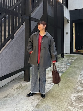 「アイテム（その他アウター）」を使った、kana18sさん（レディース・158cm）の秋コーディネート