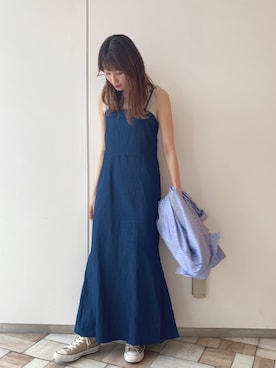 「アントマリーズ」｜「アイテム（ワンピース）」を使った、RIHOさん（レディース・160cm）の夏コーディネート