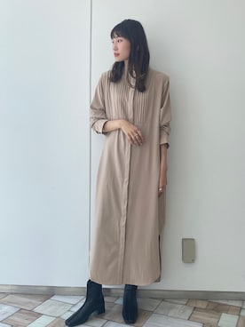 「アントマリーズ」｜「アイテム（ワンピース）」を使った、RIHOさん（レディース・160cm）の秋コーディネート