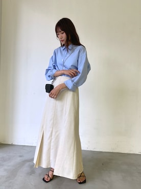 「アントマリーズ」｜「アイテム（トップス）」を使った、RIHOさん（レディース・160cm）の春コーディネート