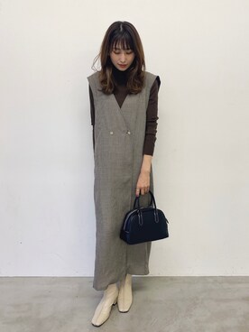 「アントマリーズ」｜「アイテム（ワンピース）」を使った、RIHOさん（レディース・160cm）の秋コーディネート