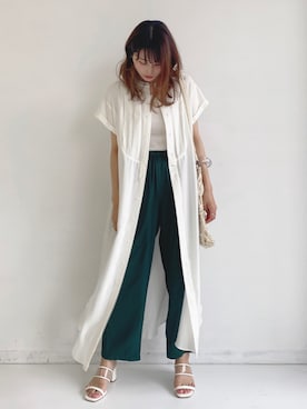 「アントマリーズ」｜「アイテム（ワンピース）」を使った、RIHOさん（レディース・160cm）の夏コーディネート