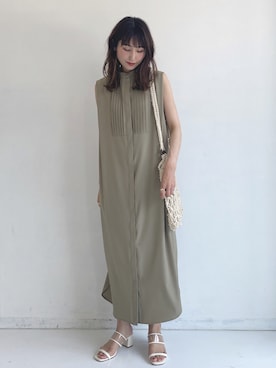 「アントマリーズ」｜「アイテム（ワンピース）」を使った、RIHOさん（レディース・160cm）の夏コーディネート