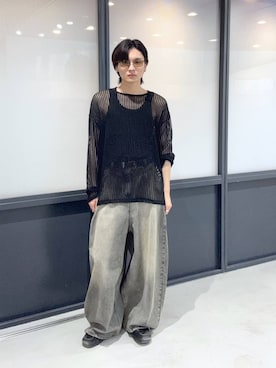 「アイテム（ニット/セーター）」を使った、ゆーごさん（メンズ・177cm）の夏コーディネート