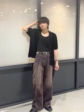「アイテム（カーディガン/ボレロ）」を使った、ゆーごさん（メンズ・177cm）の夏コーディネート