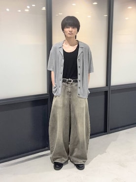 「アイテム（カーディガン/ボレロ）」を使った、ゆーごさん（メンズ・177cm）の夏コーディネート