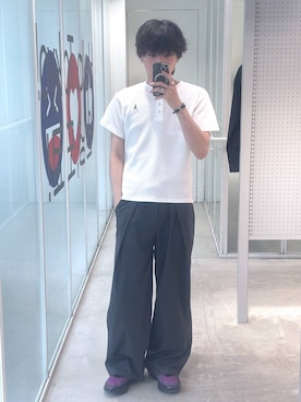 「ALAND（エーランド）のアイテム」を使った、ゆーごさん（メンズ・177cm）の夏コーディネート