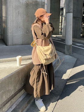 「OpenCLOSE（オープンクローズ）のアイテム（トップス）」を使った、moeさん（レディース・155cm）の冬コーディネート