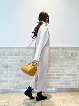 「タートルネック」｜「アイテム（PC・スマホグッズ/家電）」を使った、Wendyさん（レディース・162cm）の冬コーディネート