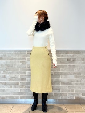 「タートルネック」｜「アイテム（PC・スマホグッズ/家電）」を使った、Wendyさん（レディース・162cm）の秋コーディネート