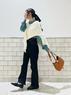 「EDWIN」｜「アイテム（その他アウター）」を使った、Wendyさん（レディース・162cm）の秋コーディネート