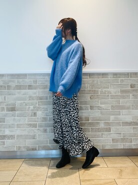 「花柄」｜「アイテム（PC・スマホグッズ/家電）」を使った、Wendyさん（レディース・162cm）の冬コーディネート