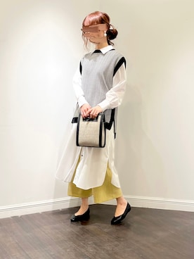 「Te chichi（テチチ）のアイテム（シャツワンピース）」を使った、Wendyさん（レディース・162cm）の春コーディネート