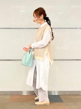 「Te chichi（テチチ）のアイテム（シャツワンピース）」を使った、Wendyさん（レディース・162cm）の春コーディネート