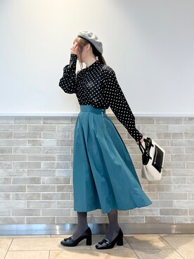 「Te chichi（テチチ）のアイテム（ハンチング/ベレー帽）」を使った、Wendyさん（レディース・162cm）の秋コーディネート