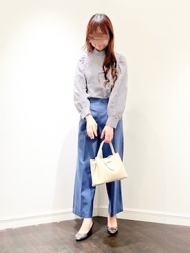 「ブルーコーデ」｜「アイテム（PC・スマホグッズ/家電）」を使った、Wendyさん（レディース・162cm）の春コーディネート