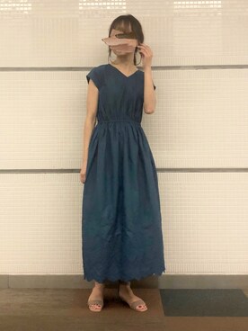「スカラップ」｜「アイテム（その他）」を使った、Wendyさん（レディース・162cm）の夏コーディネート