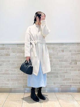 「ボストンバッグ」｜「アイテム（PC・スマホグッズ/家電）」を使った、Wendyさん（レディース・162cm）の冬コーディネート
