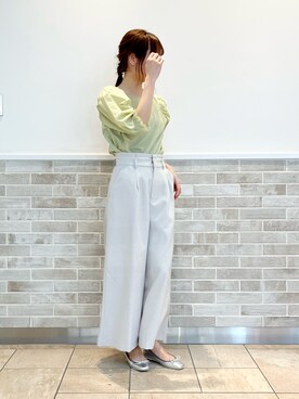 「シルバーシューズ」｜「アイテム（その他）」を使った、Wendyさん（レディース・162cm）の春コーディネート
