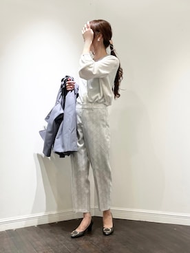 「Te chichi（テチチ）のアイテム（トレンチコート）」を使った、Wendyさん（レディース・162cm）の春コーディネート