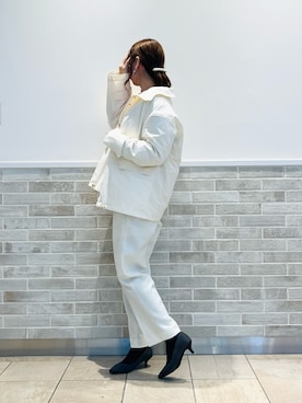 「ブルゾン」｜「アイテム（PC・スマホグッズ/家電）」を使った、Wendyさん（レディース・162cm）の冬コーディネート