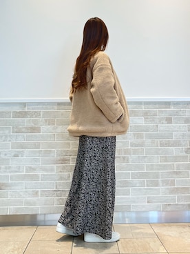 「リバーシブル」｜「アイテム（PC・スマホグッズ/家電）」を使った、Wendyさん（レディース・162cm）の冬コーディネート