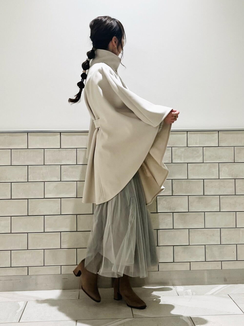 Te chichi（テチチ）の「モヘヤ混透かし柄プルオーバー（ニット
