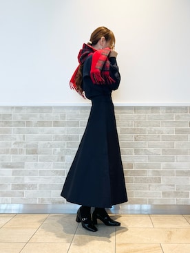 「マフラー」｜「アイテム（PC・スマホグッズ/家電）」を使った、Wendyさん（レディース・162cm）の冬コーディネート