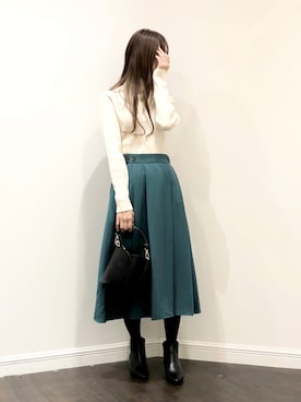 「Te chichi（テチチ）のアイテム（アンサンブル）」を使った、Wendyさん（レディース・162cm）の秋コーディネート