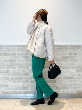 「ボストンバッグ」｜「アイテム（PC・スマホグッズ/家電）」を使った、Wendyさん（レディース・162cm）の冬コーディネート
