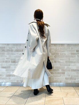 「コート」｜「アイテム（PC・スマホグッズ/家電）」を使った、Wendyさん（レディース・162cm）の冬コーディネート
