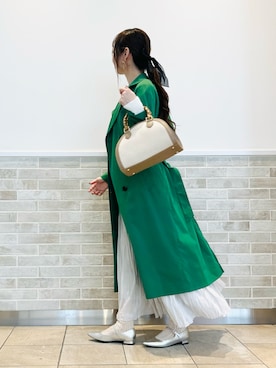 「Te chichi（テチチ）のアイテム（トレンチコート）」を使った、Wendyさん（レディース・162cm）の春コーディネート