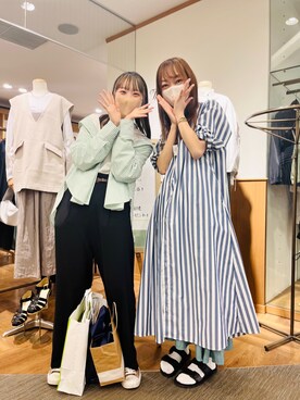 「テチチ(Te chichi)」｜「アイテム（シャツワンピース）」を使った、Wendyさん（レディース・162cm）の春コーディネート