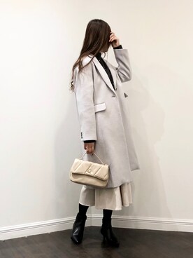 「Te chichi（テチチ）のアイテム（チェスターコート）」を使った、Wendyさん（レディース・162cm）の秋コーディネート
