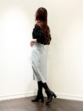 「水色」｜「アイテム（PC・スマホグッズ/家電）」を使った、Wendyさん（レディース・162cm）の冬コーディネート