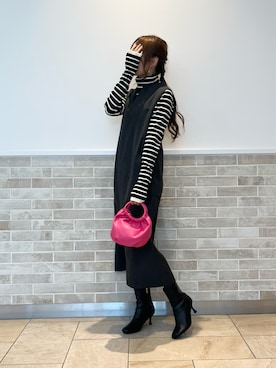 「Te chichi（テチチ）のアイテム（シャツワンピース）」を使った、Wendyさん（レディース・162cm）の秋コーディネート