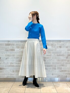 「レザースカート」｜「アイテム（PC・スマホグッズ/家電）」を使った、Wendyさん（レディース・162cm）の冬コーディネート