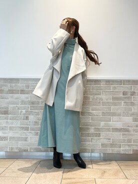 「ニットワンピース」｜「アイテム（PC・スマホグッズ/家電）」を使った、Wendyさん（レディース・162cm）の秋コーディネート