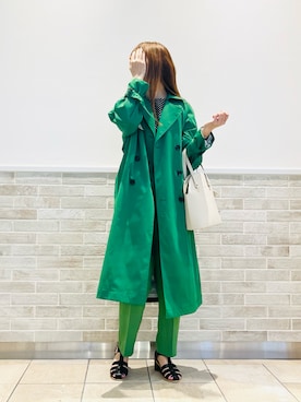 「Te chichi（テチチ）のアイテム（トレンチコート）」を使った、Wendyさん（レディース・162cm）の春コーディネート