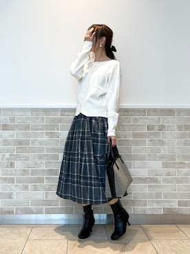 「秋」｜「アイテム（PC・スマホグッズ/家電）」を使った、Wendyさん（レディース・162cm）の秋コーディネート