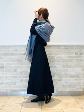 「マフラー」｜「アイテム（PC・スマホグッズ/家電）」を使った、Wendyさん（レディース・162cm）の冬コーディネート