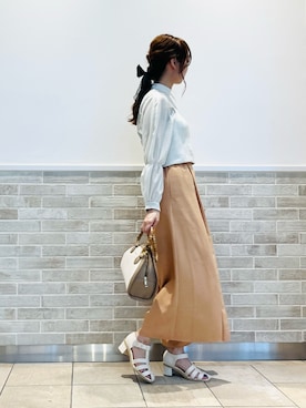 「ガウチョパンツ」｜「アイテム（PC・スマホグッズ/家電）」を使った、Wendyさん（レディース・162cm）の春コーディネート