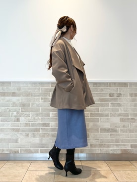 「アイテム（その他アウター、ブラウン系）」を使った、Wendyさん（レディース・162cm）の秋コーディネート