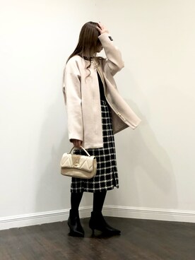 「チェック柄に恋してる」｜「アイテム（PC・スマホグッズ/家電）」を使った、Wendyさん（レディース・162cm）の秋コーディネート