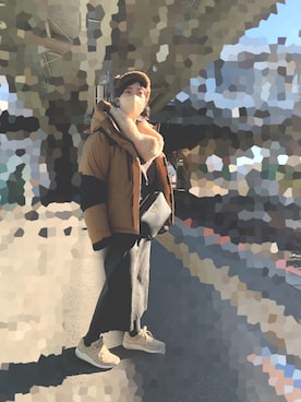 「バルトロ」｜「アイテム（帽子）」を使った、runutskさん（レディース・156cm）の冬コーディネート