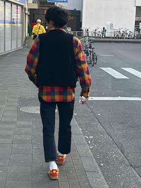 「45R（フォーティファイブアール）のアイテム（パンツ）」を使った、RYO  🏀さん（メンズ・169cm）の秋コーディネート