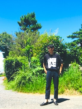 「45R」｜RYO  🏀さん（メンズ・169cm）の夏コーディネート