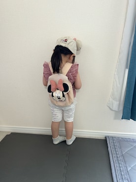 「petit main（プティマイン）のアイテム（バッグ）」を使った、なのさん（キッズ・90cm）の夏コーディネート